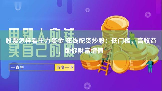 股票怎样看主力资金 在线配资炒股：低门槛，高收益，助你财富增值