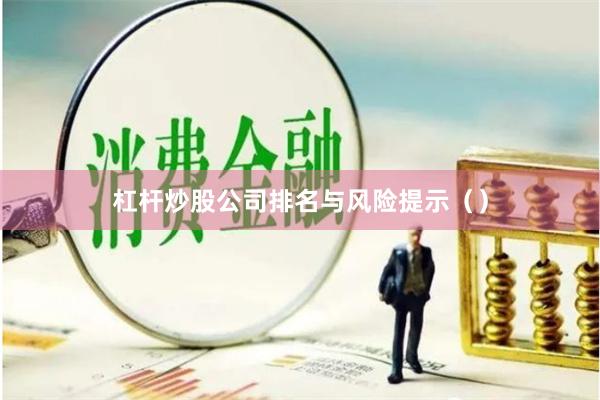 杠杆炒股公司排名与风险提示（）